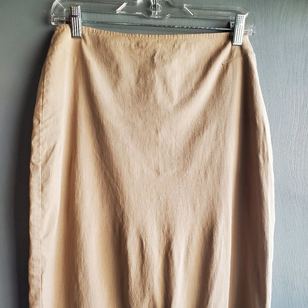 Express "Stretch" Rayon Pencil Skirt (Tan)